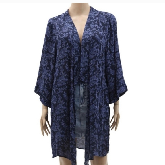 Sheer Black Kimono Robe - Picture 3 of 13